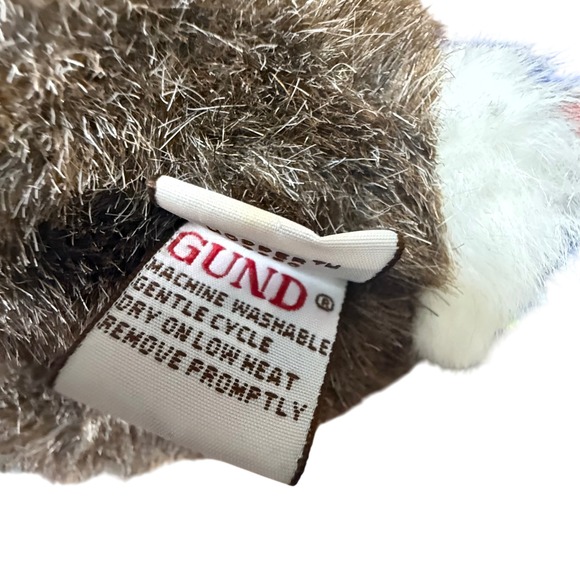 Gund Brown‎ Bunny Rabbit Plush Stuffed Animal Toy Floral Ribbon Easter - Picture 5 of 5